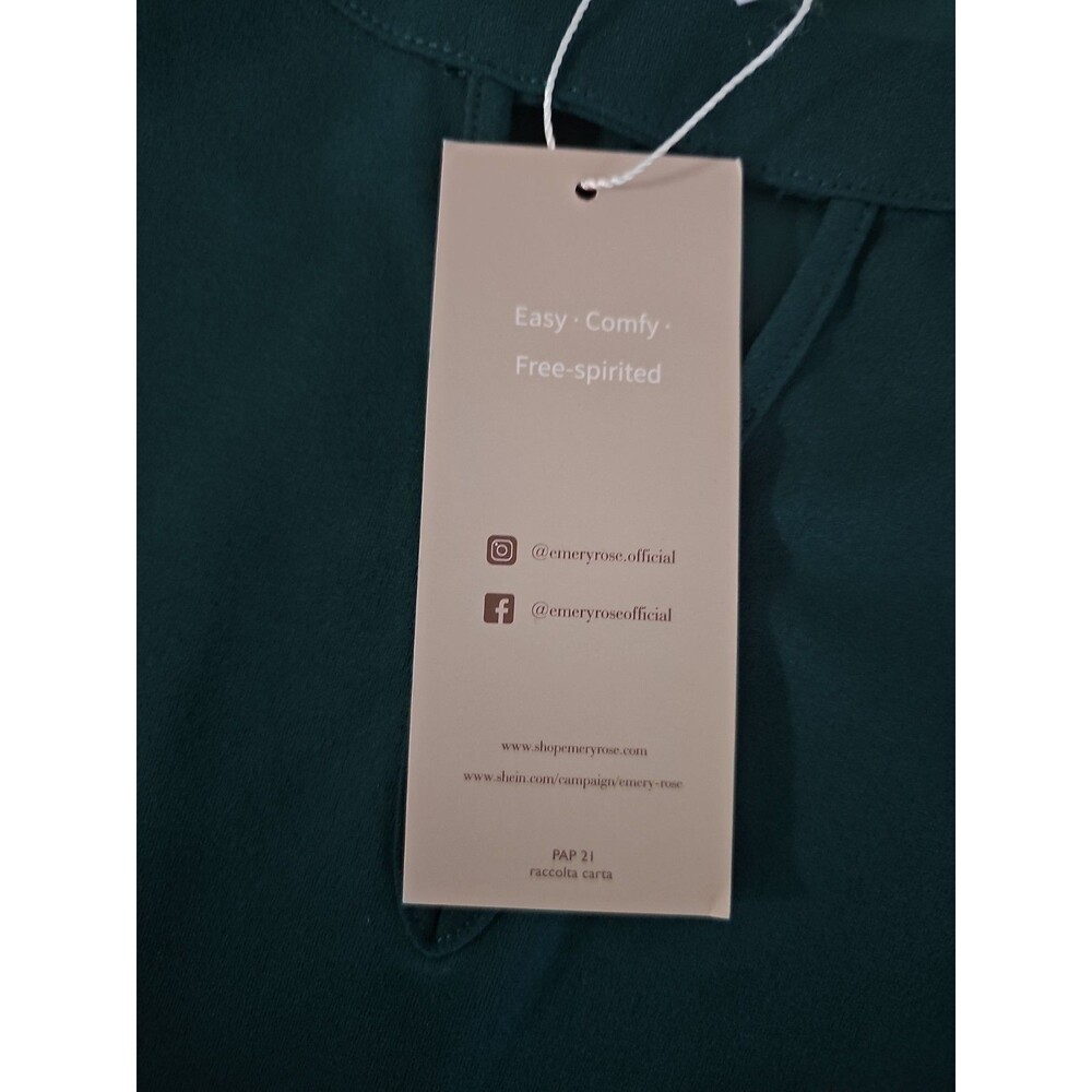 NWT Emery Rose Dark Green Puff Sleeve Dress 1XL - Picture 7 of 9